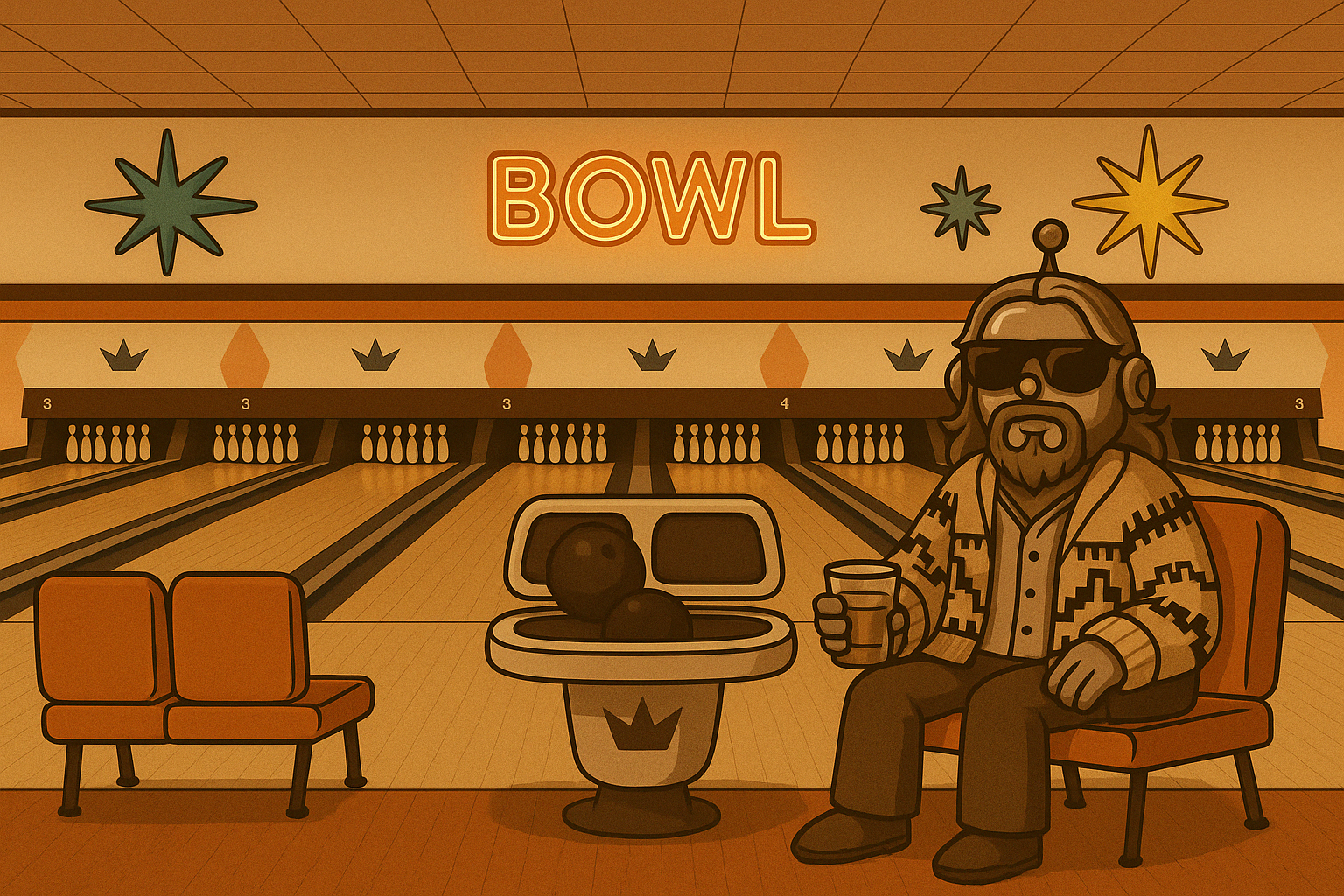 Lebotski in Bowling Alley